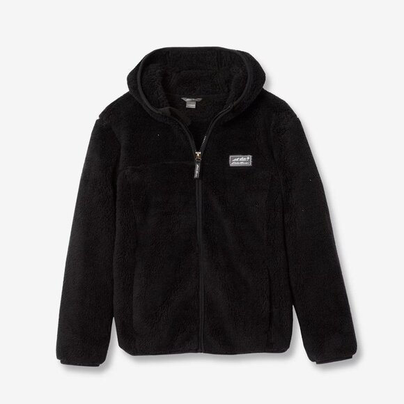 NWT Eddie Bauer‎ Kids' Quest Fleece Plush Hooded Jacket in Black - Size XS - Picture 1 of 5
